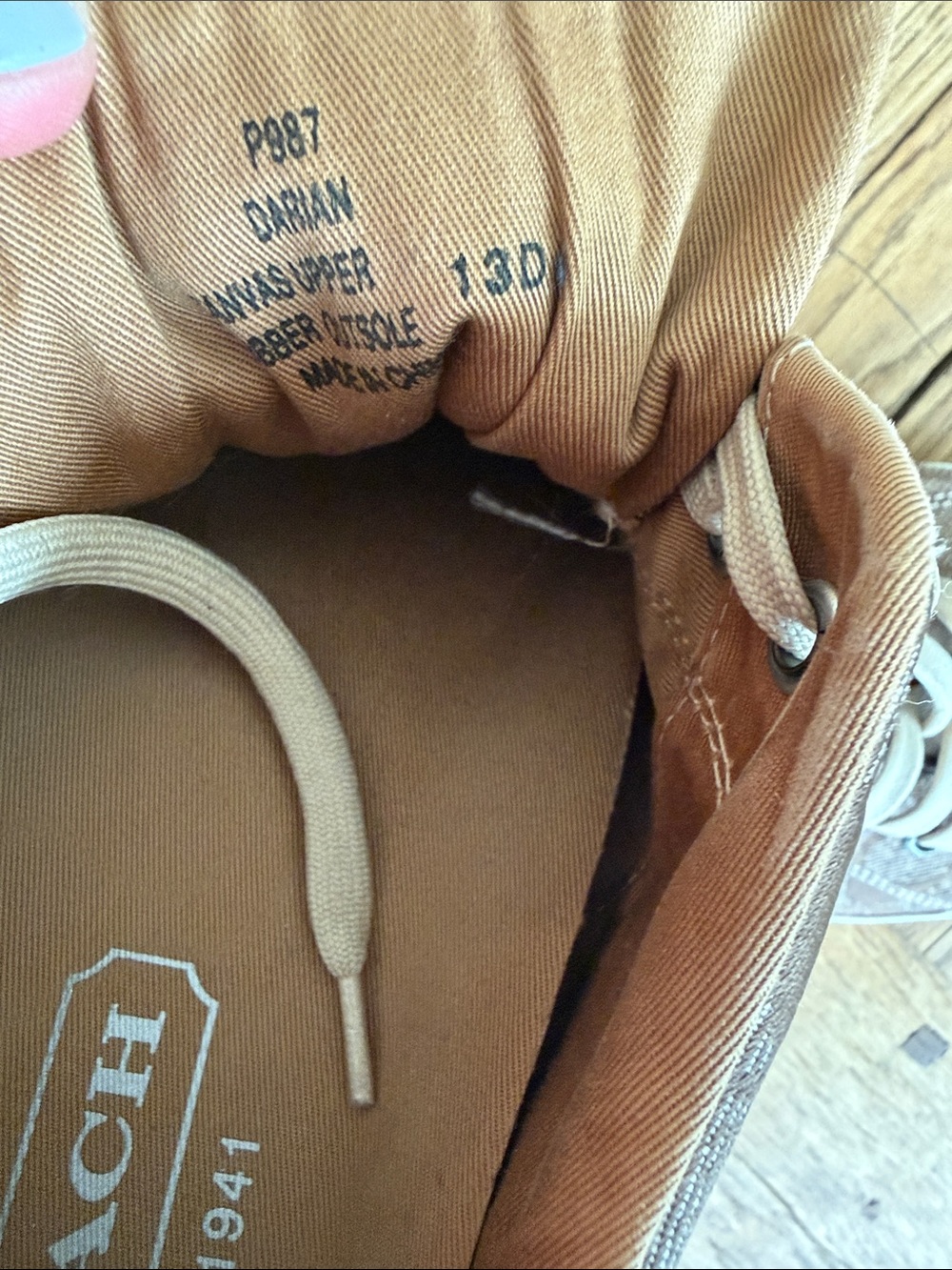 Coach Brown Signature Pattern Canvas Sneakers 13D - Picture 7 of 7